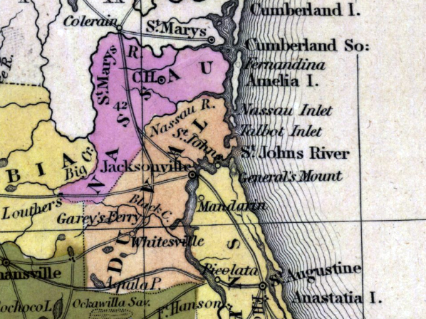 Map of Whitesville, Florida 1839