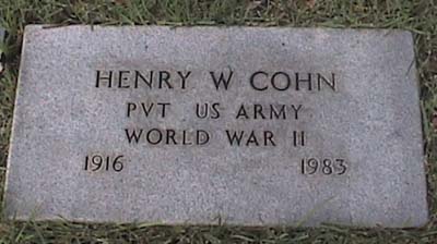 Henry W Cohn Tombstone