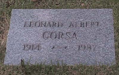 Leonard Albert Corsa Tombstone