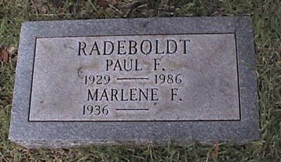 RADEBOLDT Paul F & Marlene F.