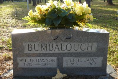 Willie Dawson & Effie Jane Bumbalough