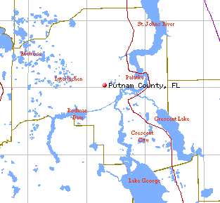 Map of some of Putnam Co., Fl