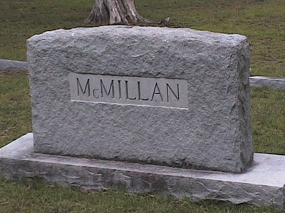 McMillan headstone