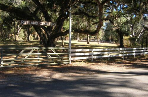 Rutland Cemetery Entrance, Rutland, Sumter, Fl USA